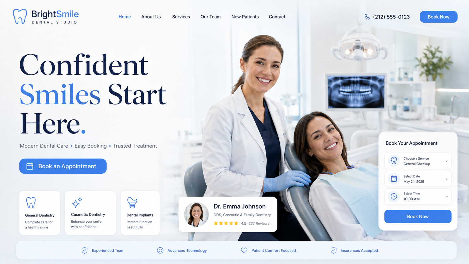 Preview of BrightSmile Dental Studio website